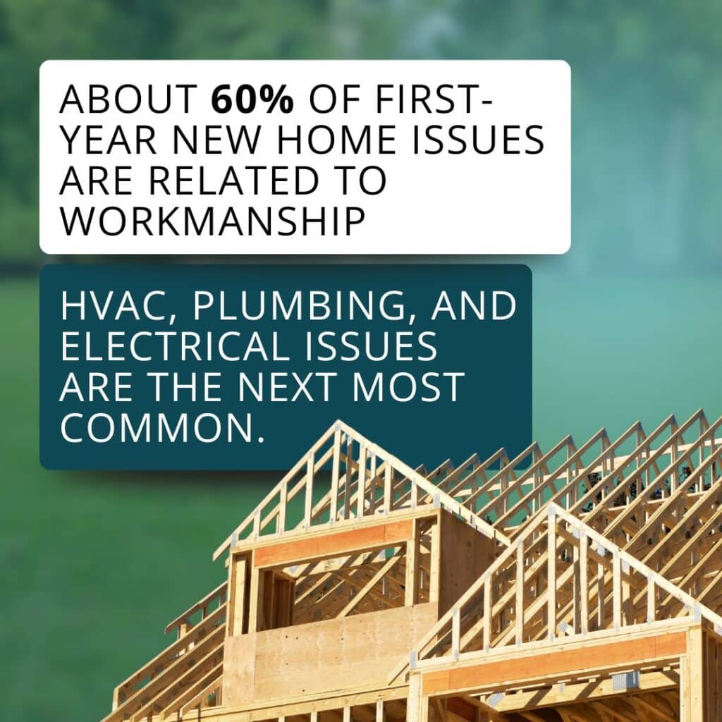 common finding during inspection on a new build home