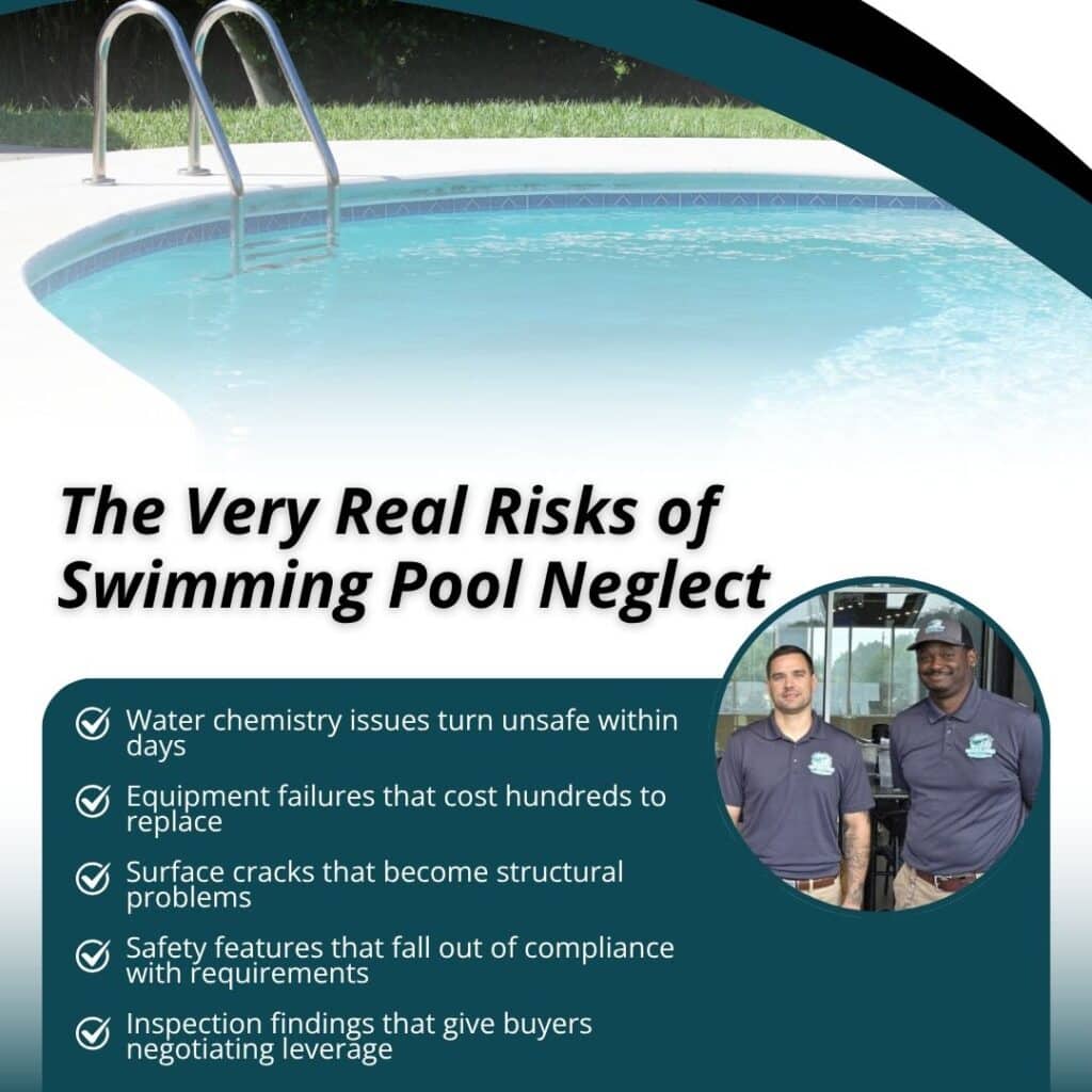 risks of neglecting maintenance for swimming pools