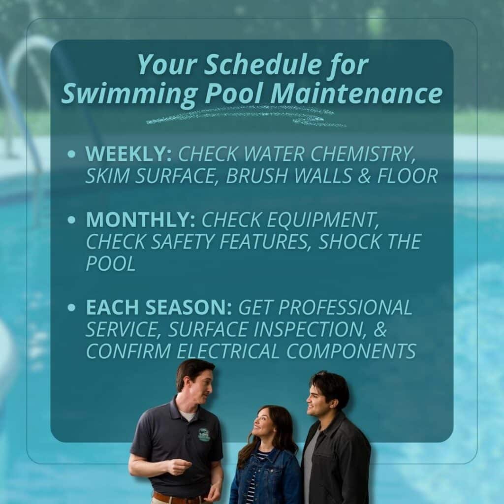 swimming pool maintenance schedule